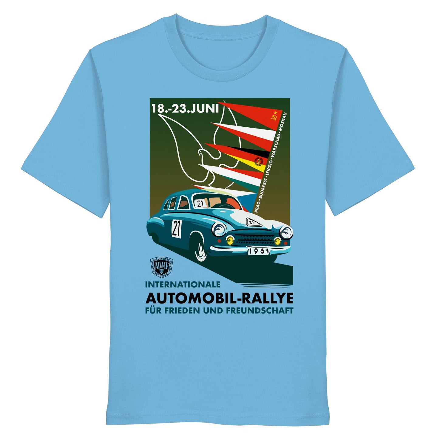 ORGANIC BIO SHIRT UNISEX • INTERNATIONALE RALLYE WARTBURG 1961 (ORIGINAL-PLAKAT)