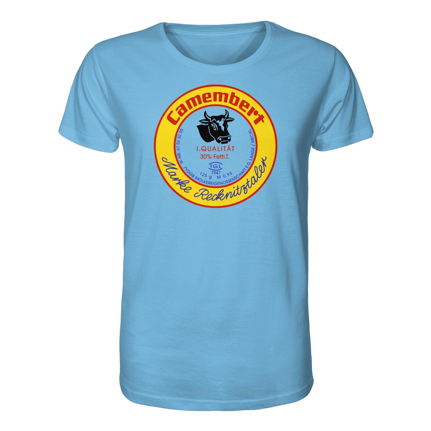 DDR Ostalgie Bio-Shirt Unisex • RECKNITZTALER CAMEMBERT - MOLKEREIGENOSSENSCHAFT LAAGE