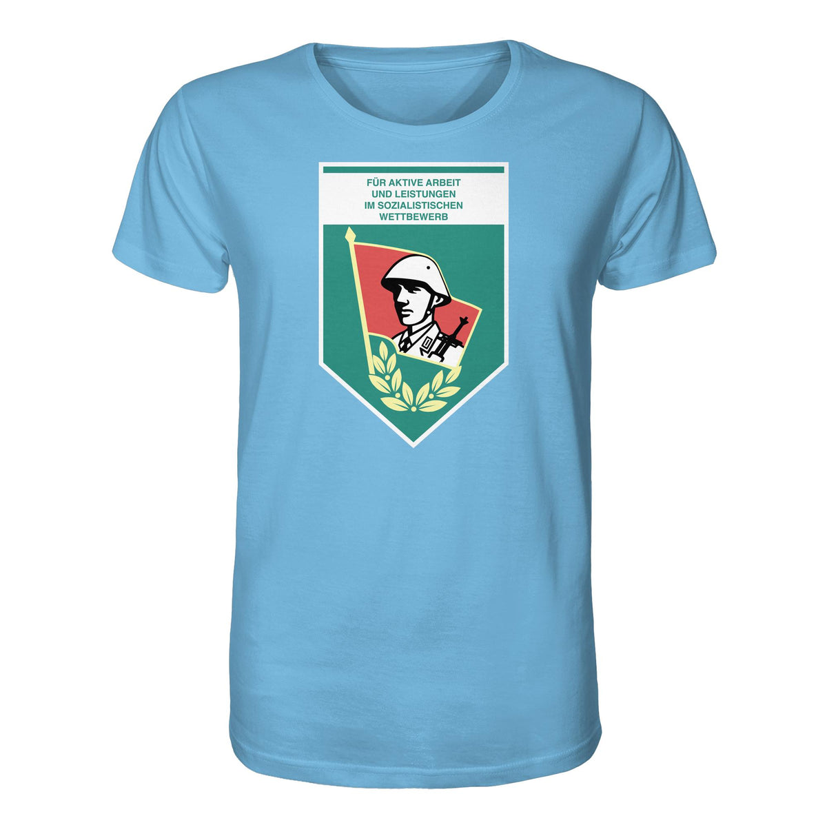 DDR Ostalgie Bio-Shirt Unisex • FÜR AKTIVE LEISTUNG UND ARBEIT (ORIGINAL WIMPEL)