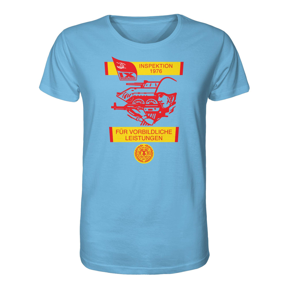 DDR Ostalgie Bio-Shirt Unisex • NVA - WIMPEL FÜR VORBILDLICHE LEISTUNGEN 1976