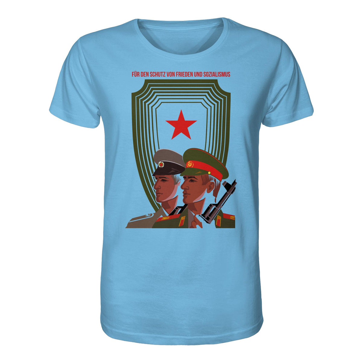 DDR Ostalgie Bio-Shirt Unisex • NVA UND CA - FÜR DEN SCHUTZ VON FRIEDEN