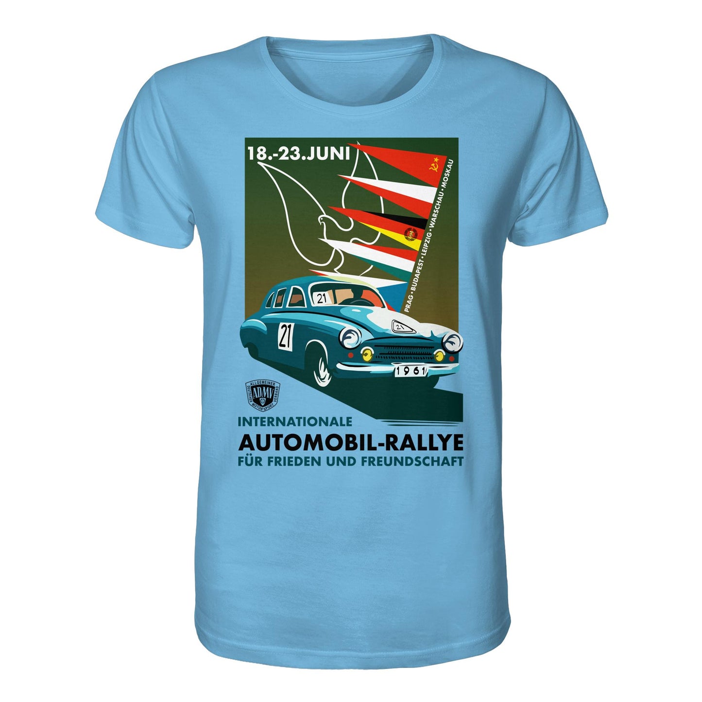 ORGANIC BIO SHIRT UNISEX • INTERNATIONALE RALLYE WARTBURG 1961 (ORIGINAL-PLAKAT)