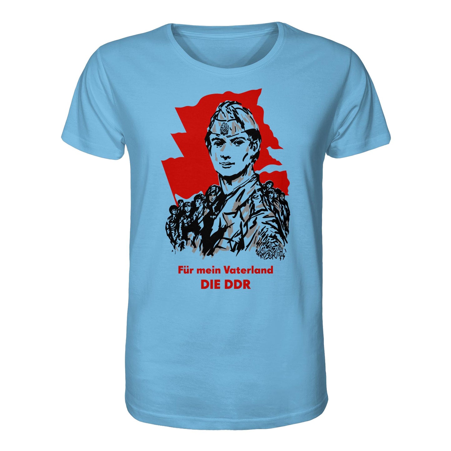 ORGANIC BIO SHIRT UNISEX • FÜR MEIN VATERLAND - DIE DDR (ORIGINAL GST-PLAKAT)