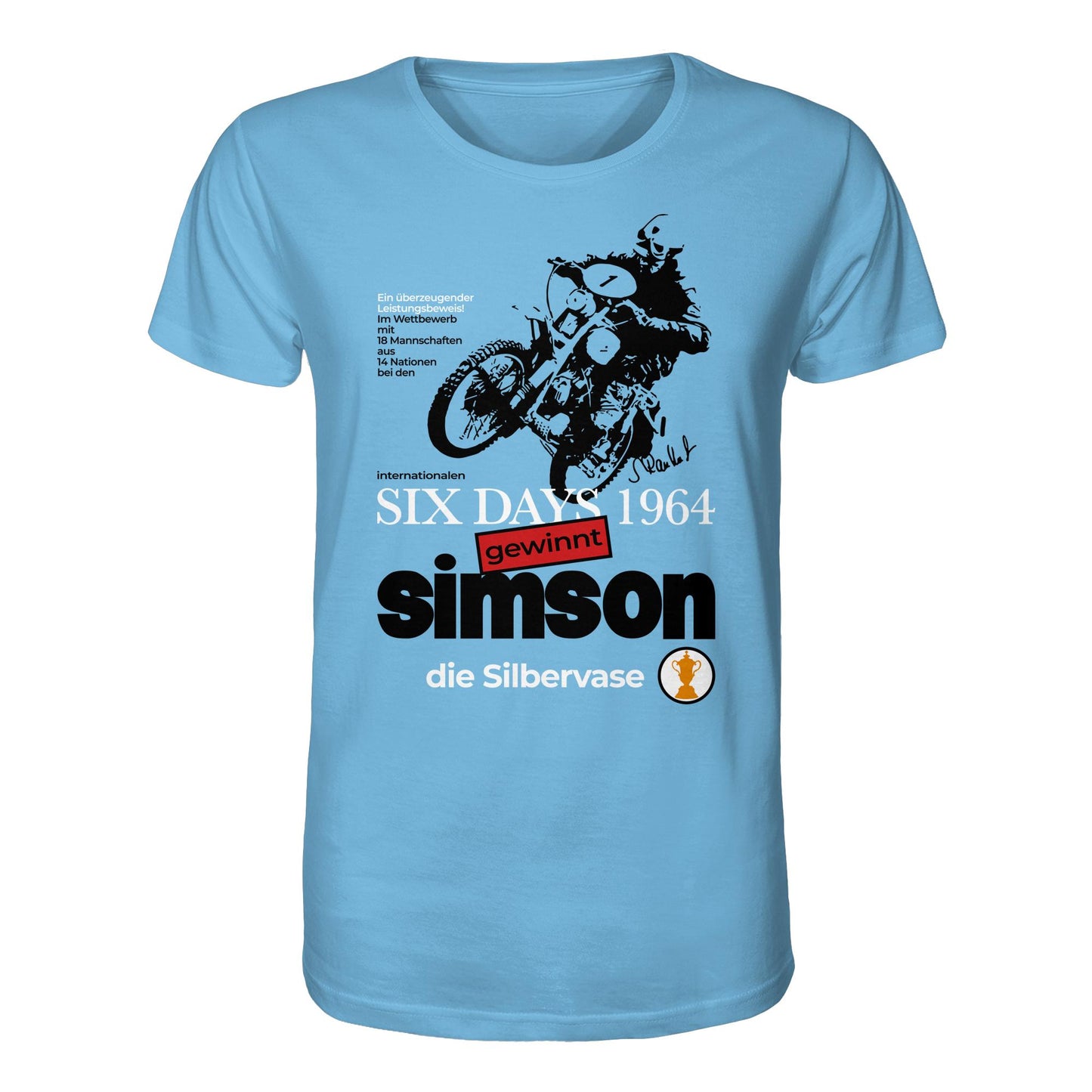 ORGANIC BIO SHIRT UNISEX • SIMSON GEWINNT SILBERVASE - SIX DAYS 1964