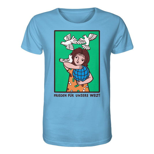 ORGANIC BIO SHIRT UNISEX • FRIEDEN FÜR UNSERE WELT! (DDR-ORIGINAL-PLAKAT)