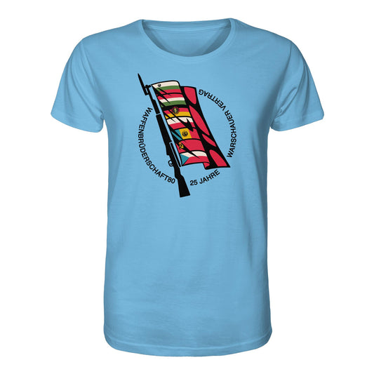 DDR Ostalgie Bio-Shirt Unisex • WAFFENBRÜDERSCHAFT80 - 25 JAHRE WARSCHAUER VERTRAG (NVA)