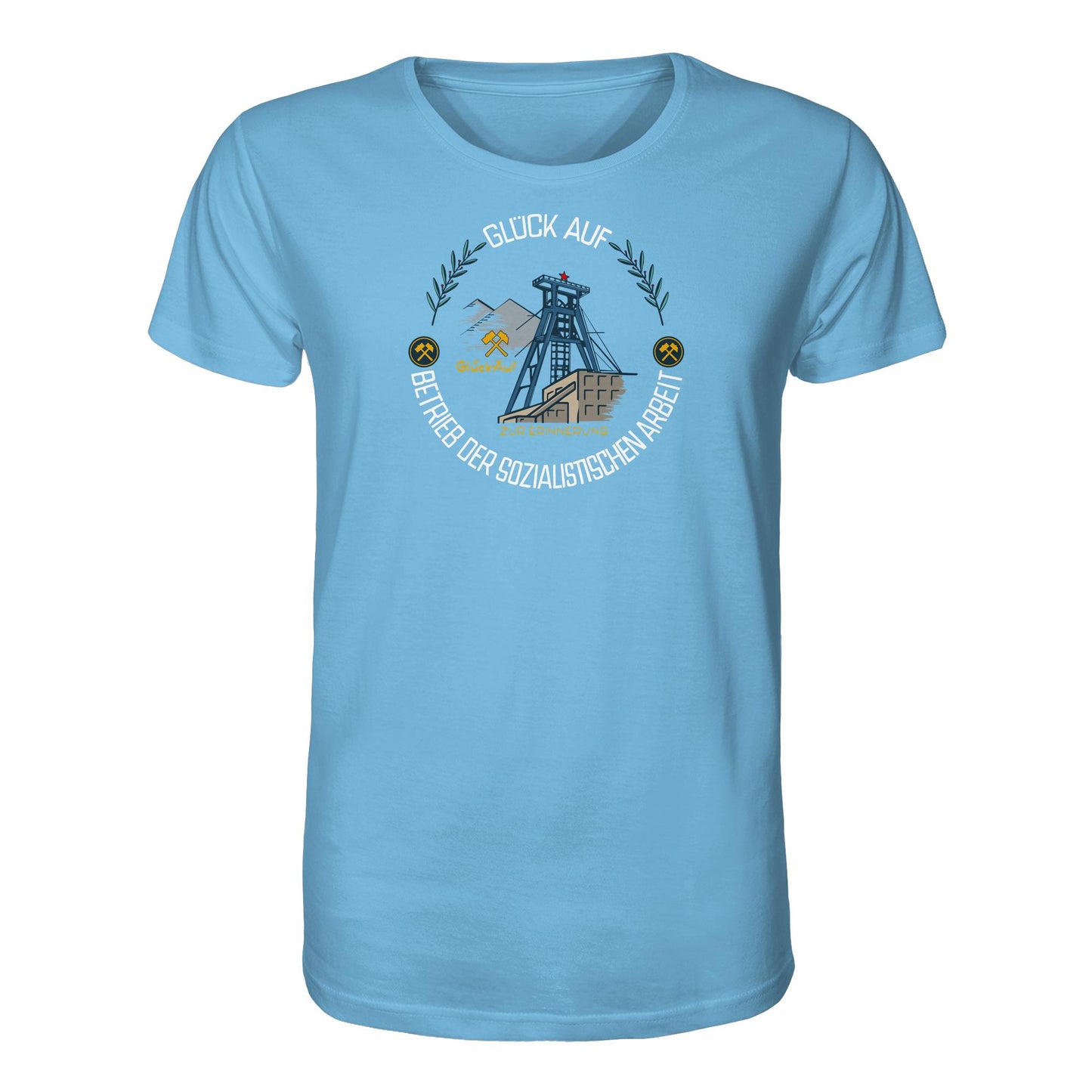 DDR Ostalgie Bio-Shirt Unisex • WISMUT - GLÜCK AUF