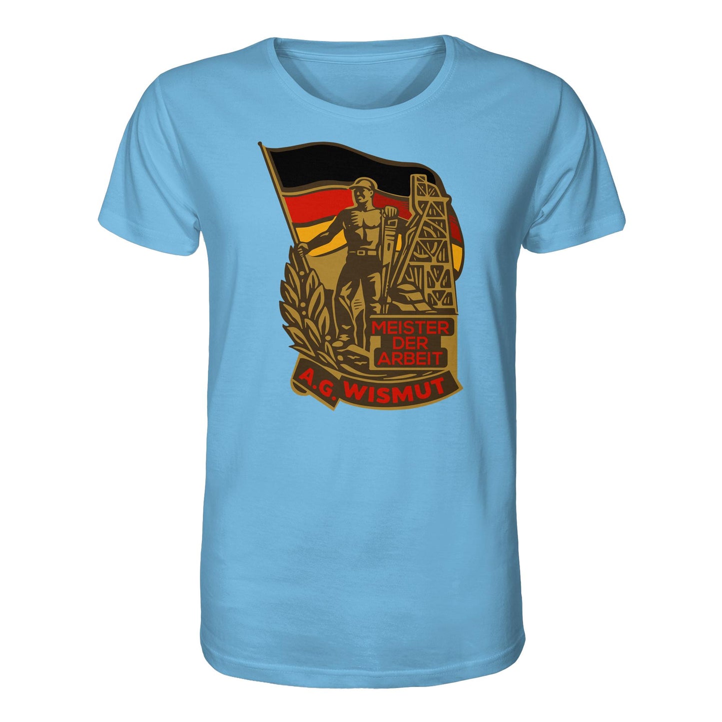 DDR Ostalgie Bio-Shirt Unisex • WISMUT - MEISTER DER ARBEIT