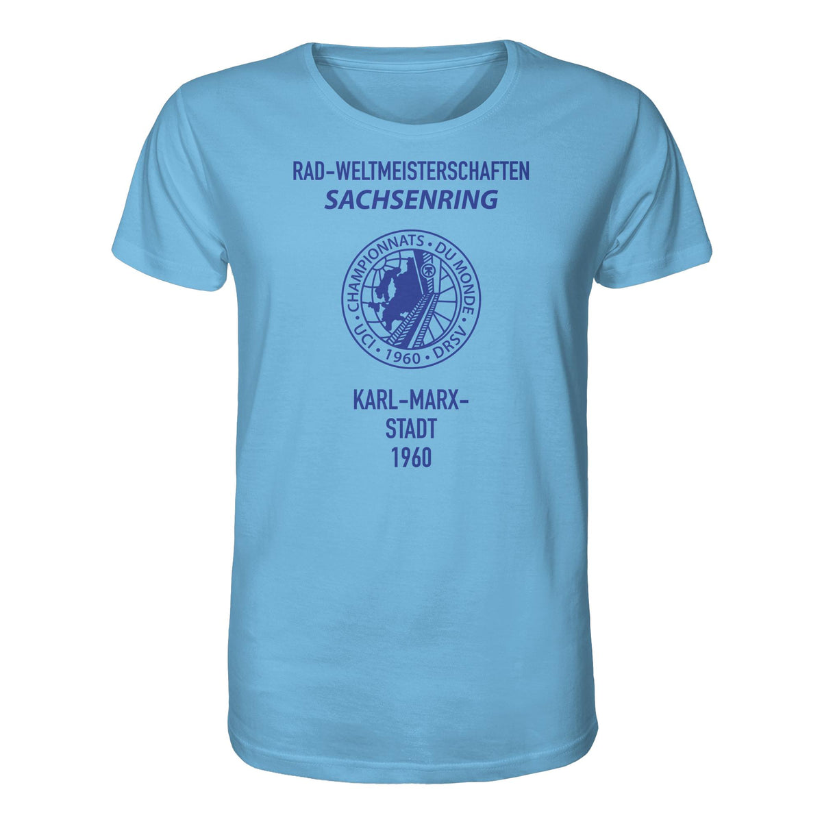 DDR Ostalgie Bio-Shirt Unisex • RADWELTMEISTERSCHAFTEN SACHSENRING, KARL-MARX-STADT