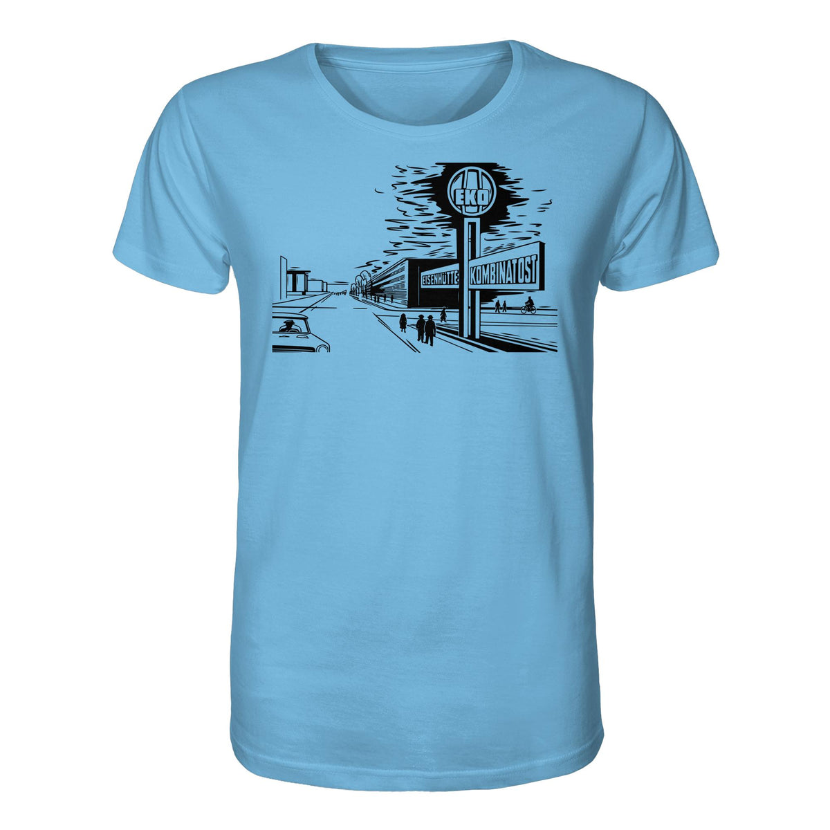 DDR Ostalgie Bio-Shirt Unisex • EISENHÜTTENKOMBINAT OST (EKO) - ORIGINAL POSTSTEMPEL