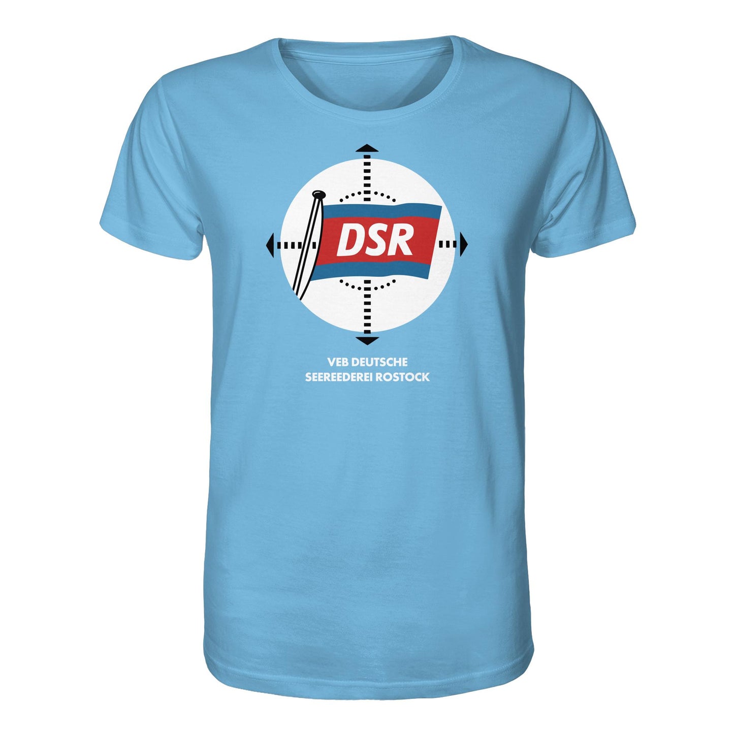 DDR Ostalgie Bio-Shirt Unisex • DSR - VEB DEUTSCHE SEEREEDEREI ROSTOCK