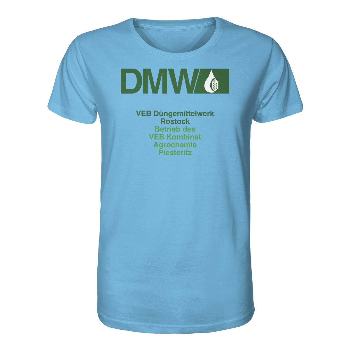 DDR Ostalgie Bio-Shirt Unisex • VEB DÜNGEMITTELWERK ROSTOCK