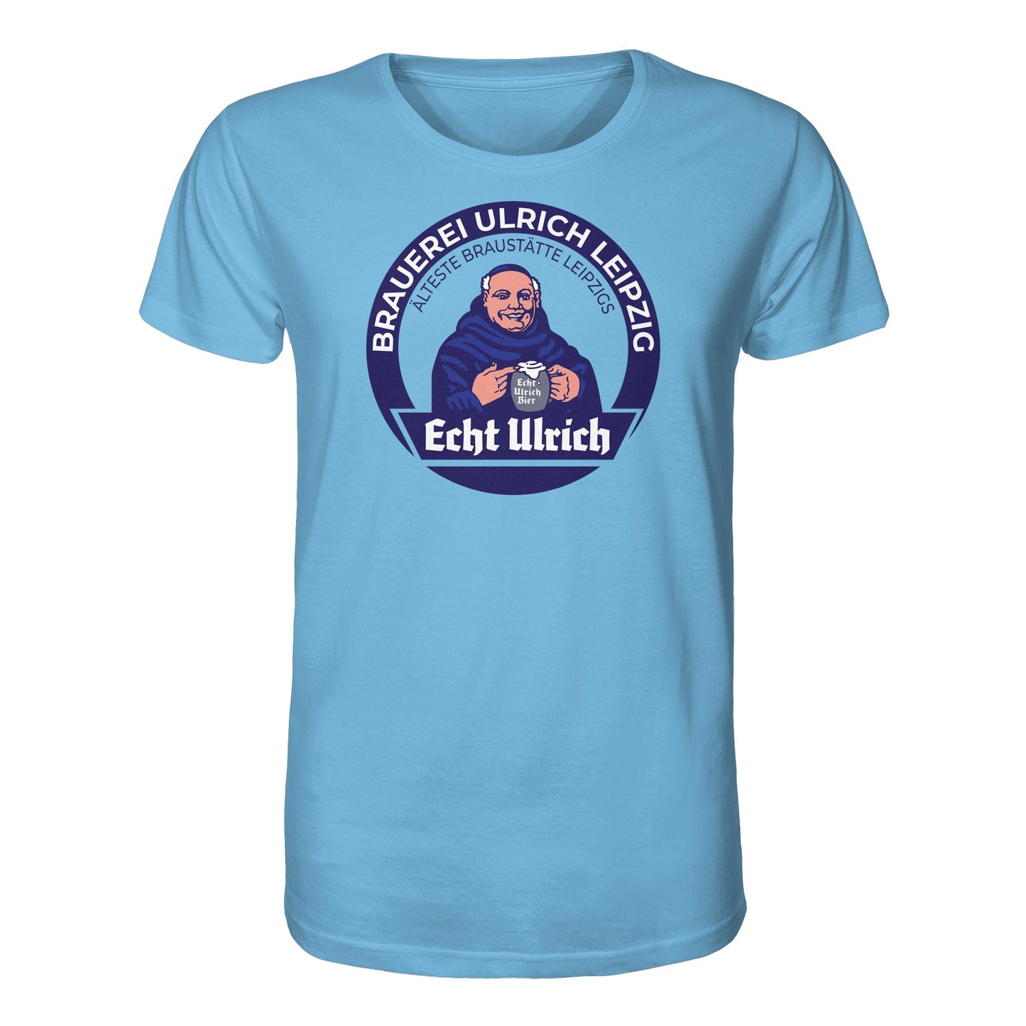 DDR Ostalgie Bio-Shirt Unisex • ECHT ULRICH BIER LEIPZIG (ORIGINAL BIERDECKEL)