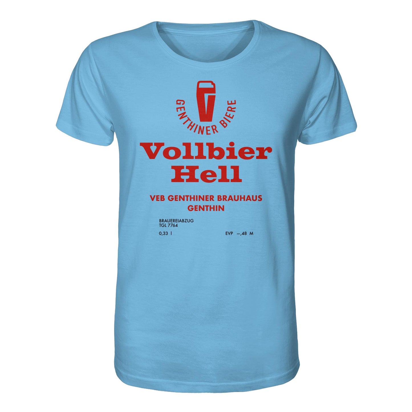 DDR Ostalgie Bio-Shirt Unisex • VEB GENTHINER BRAUHAUS