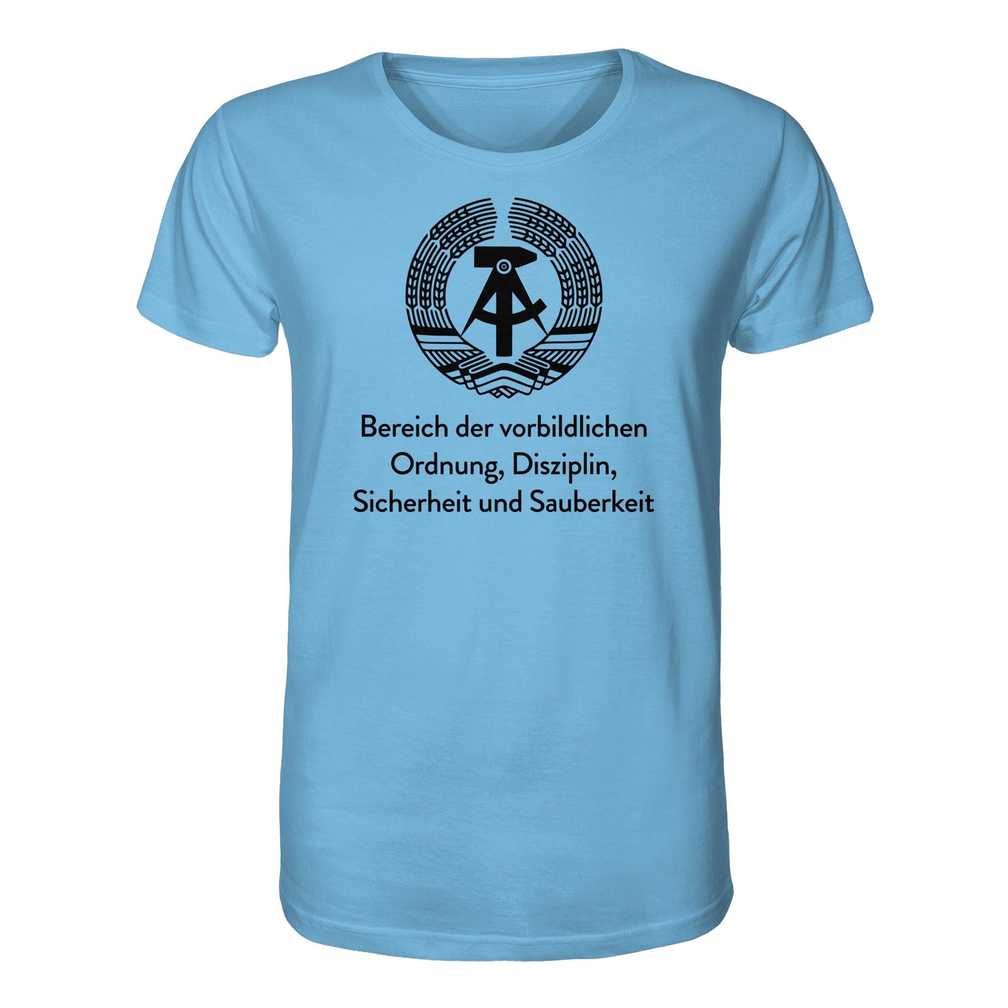 DDR Ostalgie Bio-Shirt Unisex • BEREICH DER VORBILDLICHEN ORDNUNG (ORIGINAL SCHILD)