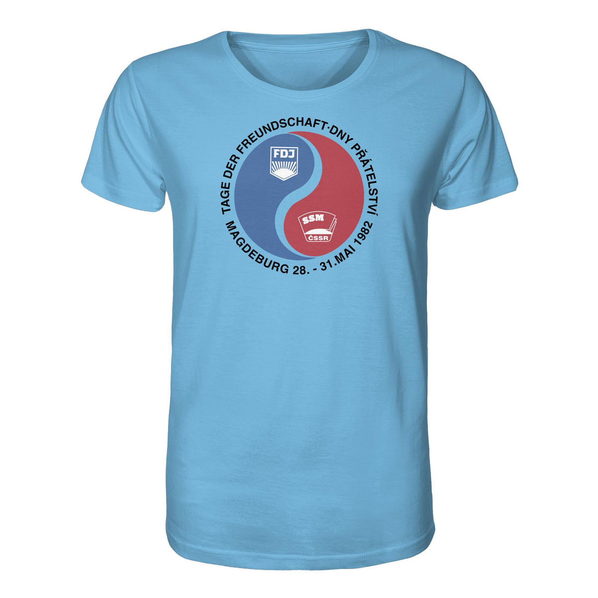 DDR Ostalgie Bio-Shirt Unisex • TAG DER FREUNDSCHAFT MAGDEBURG 1982 DDR-CSSR