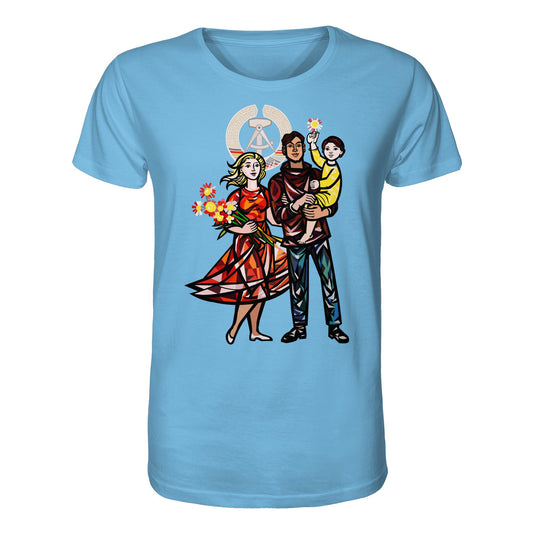DDR Ostalgie Bio-Shirt Unisex • WALTER WOMACKA - UNSERE FAMILIE (STAATSRATSGEBÄUDE, Aus der Geschichte der Deutschen Arbeiterbewegung, 1964)