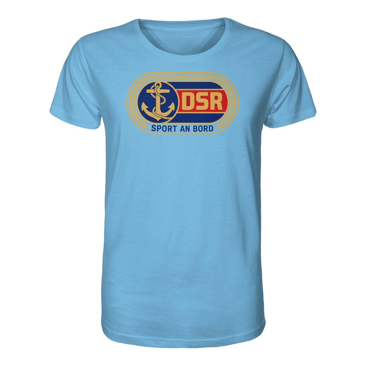 DDR Ostalgie Bio-Shirt Unisex • DSR - SPORT AN BORD (ORIGINAL ANSTECKER)