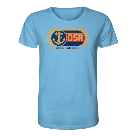 DDR Ostalgie Bio-Shirt Unisex • DSR - SPORT AN BORD (ORIGINAL ANSTECKER)