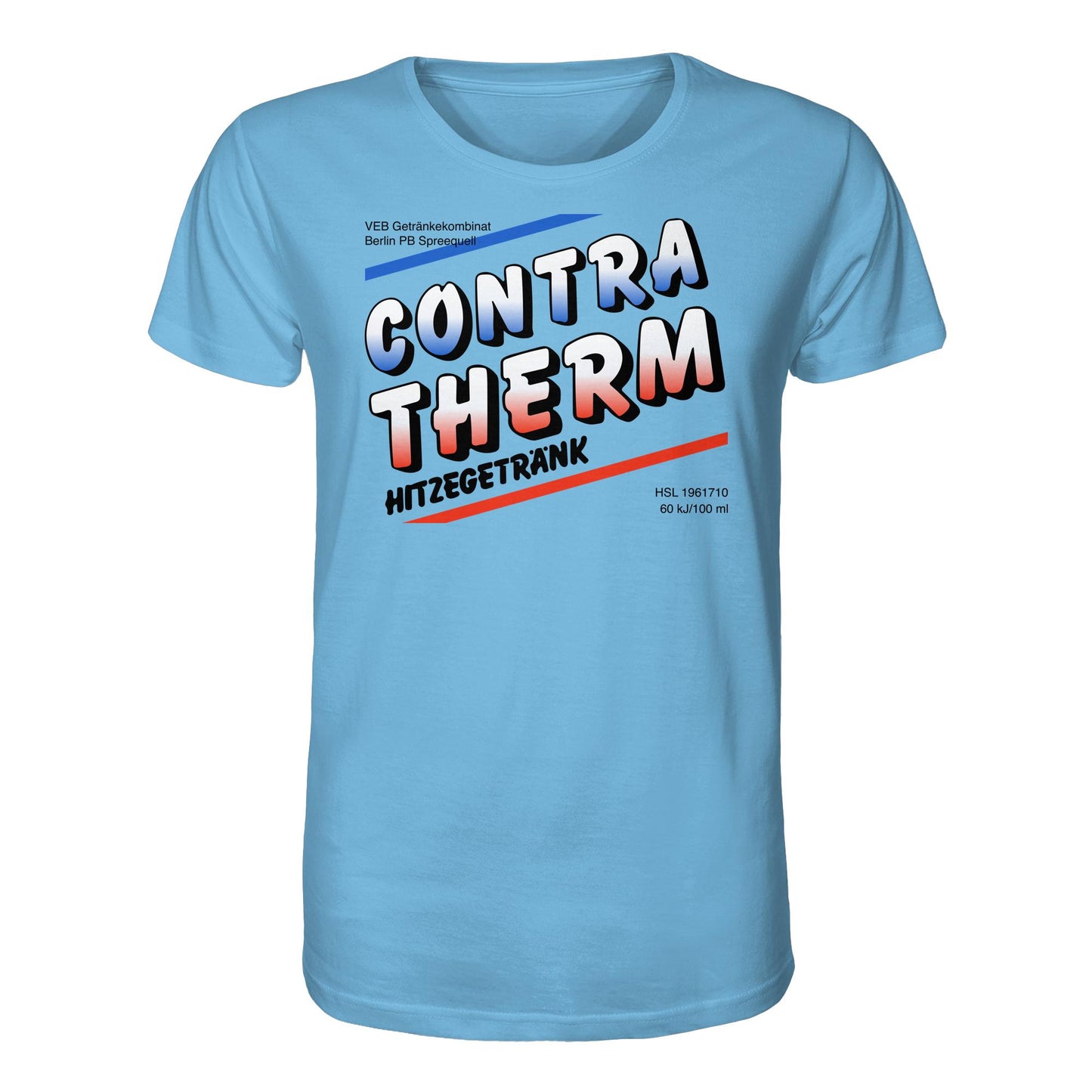 DDR Ostalgie Bio-Shirt Unisex • CONTRA THERM - VEB GETRÄNKEKOMBINAT BERLIN SPREEQUELL
