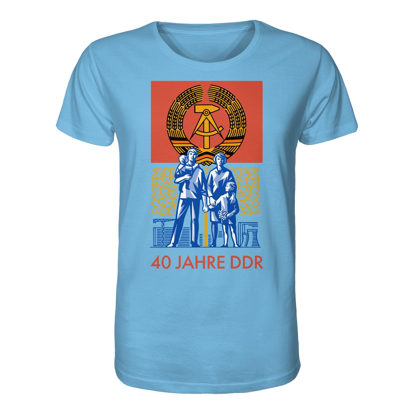 DDR Ostalgie Bio-Shirt Unisex • 40 JAHRE DDR (BRIEFMARKE)