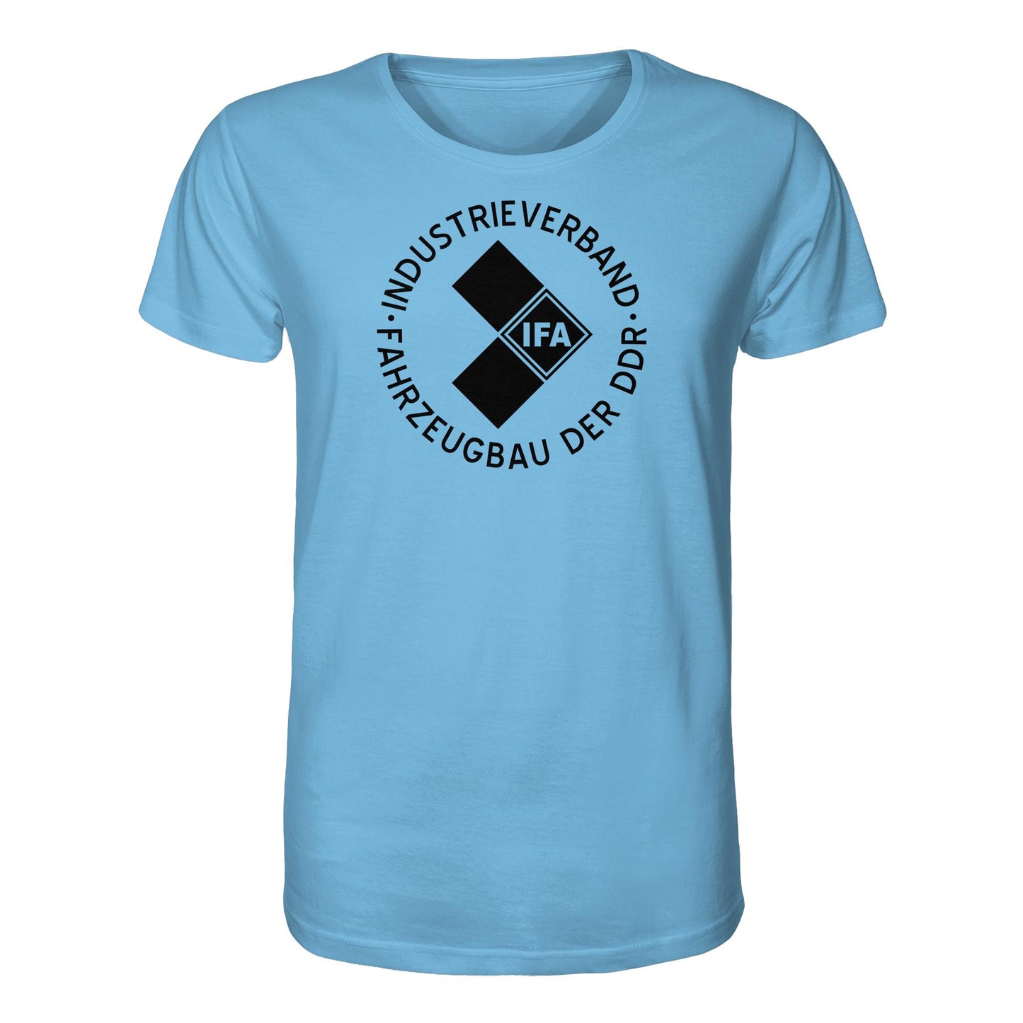 DDR Ostalgie Bio-Shirt Unisex • IFA INDUSTRIEVERBAND FAHRZEUGBAU ( LOGO 1970er) - hell