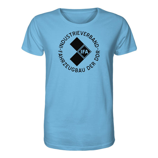 DDR Ostalgie Bio-Shirt Unisex • IFA INDUSTRIEVERBAND FAHRZEUGBAU ( LOGO 1970er) - hell