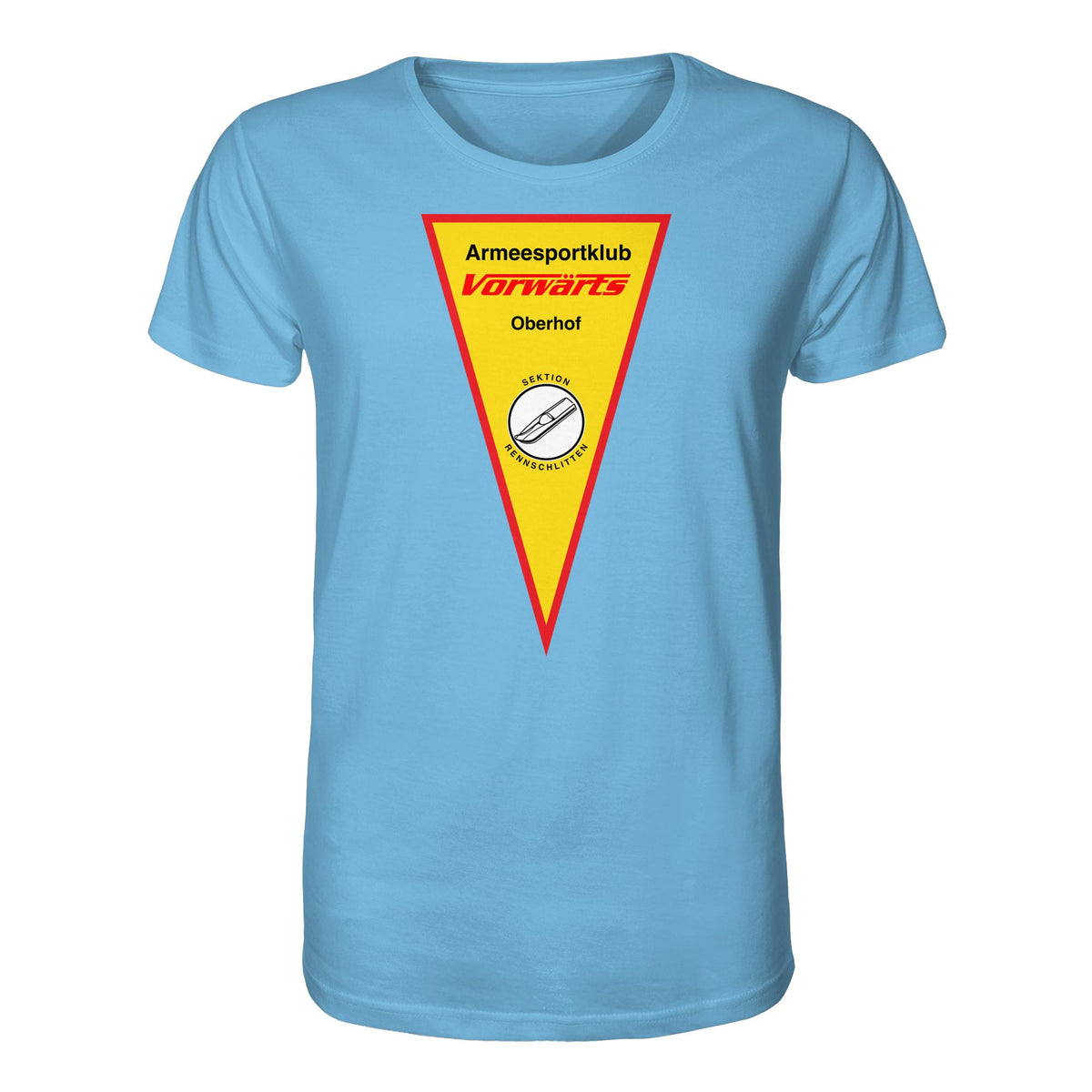 DDR Ostalgie Bio-Shirt Unisex • ARMEESPORTKLUB VORWÄRTS OBERHOF - RENNSCHLITTEN