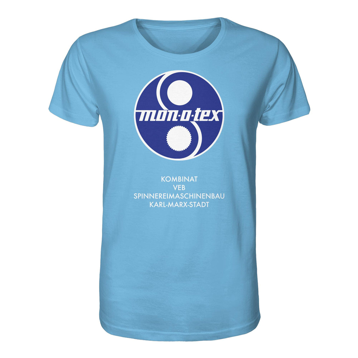 DDR Ostalgie Bio-Shirt Unisex • MONOTEX VEB KOMBINAT SPINNEREIMASCHINENBAU KARL-MARX-STADT