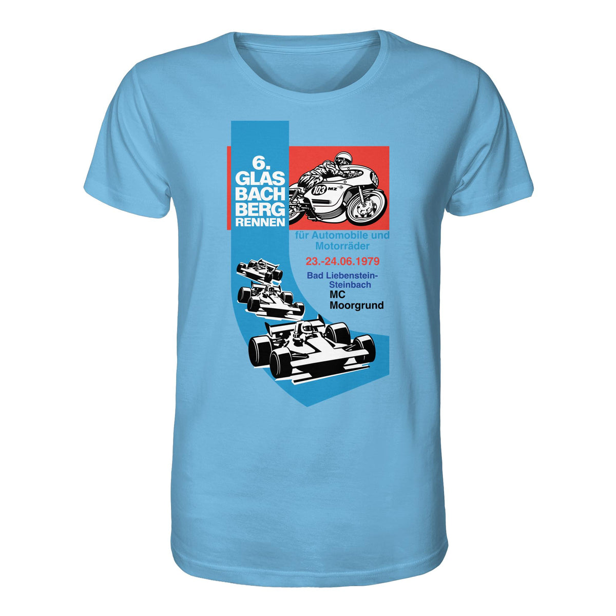 DDR Ostalgie Bio-Shirt Unisex • 6. GLASBACHBERGRENNEN 1979