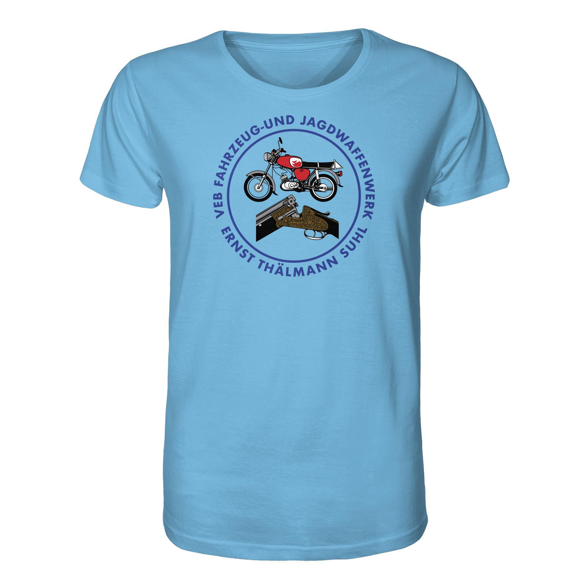 DDR Ostalgie Bio-Shirt Unisex • VEB SUHL ERNST-THÄLMANN-WERK (LOGO 1980ER)