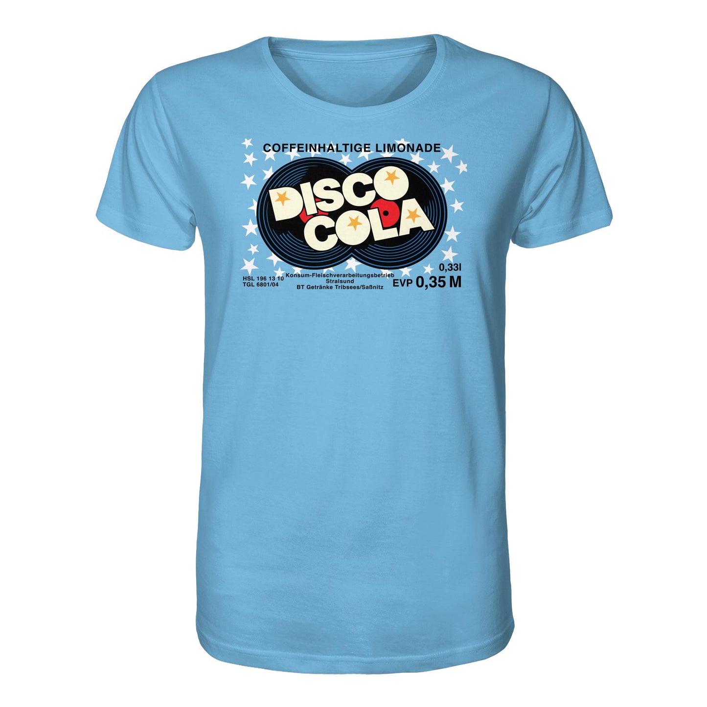 DDR Ostalgie Bio-Shirt Unisex • DISCO COLA - ORIGINAL ETIKETT