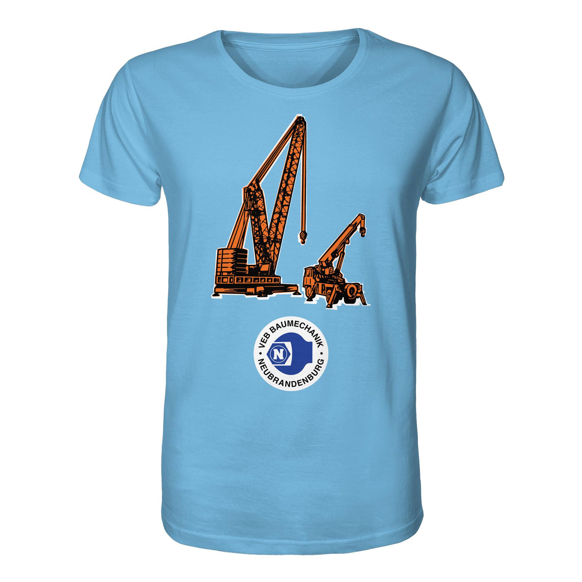 DDR Ostalgie Bio-Shirt Unisex • VEB BAUMECHANIK NEUBRANDENBURG