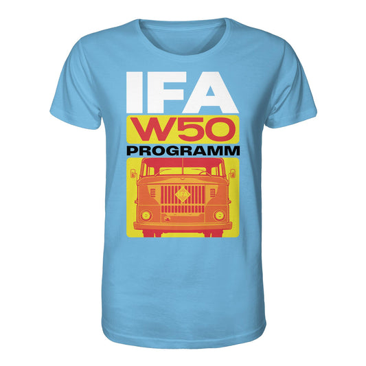 DDR Ostalgie Bio-Shirt Unisex • IFA W50 PROGRAMM (ORIGINAL COVER BROSCHÜRE)
