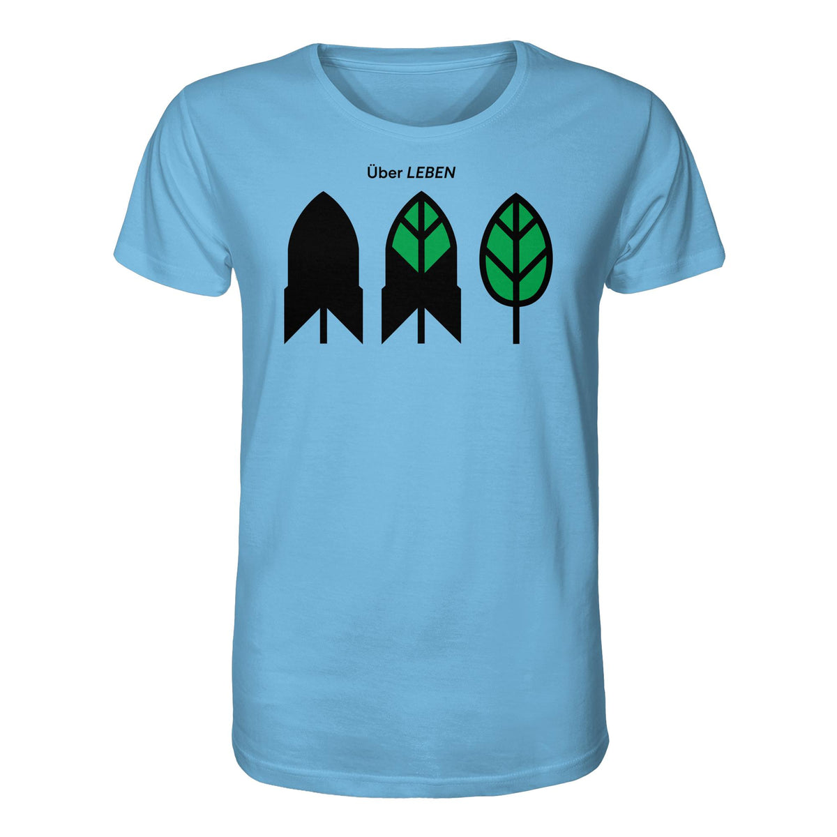 DDR Ostalgie Bio-Shirt Unisex • ÜBER LEBEN (ORIGINAL FRIEDENS-PLAKAT)