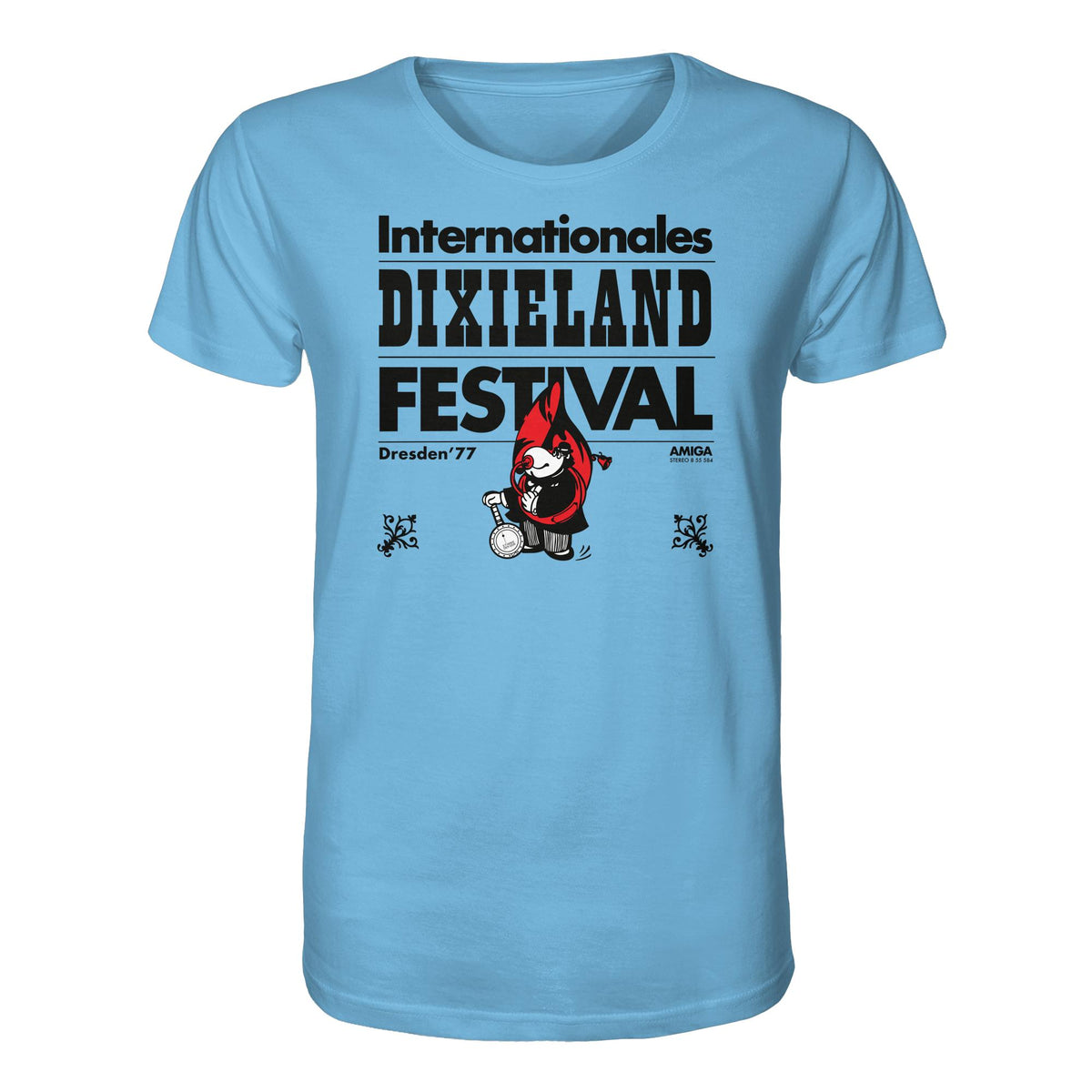 DDR Ostalgie Bio-Shirt Unisex • INTERNATIONALES DIXIELAND FESTIVAL DRESDEN 1977