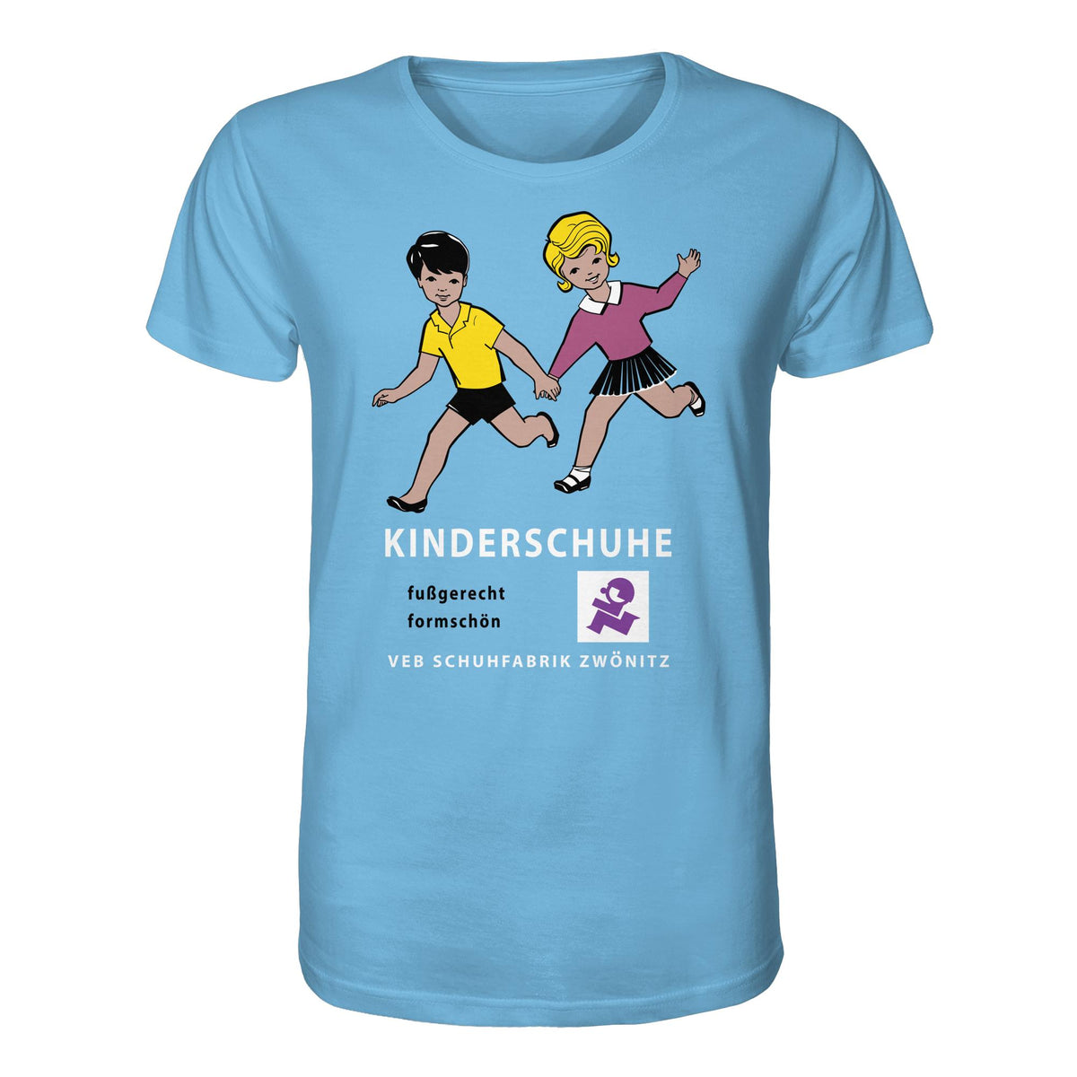 DDR Ostalgie Bio-Shirt Unisex • KINDERSCHUHE VEB SCHUHFABRIK ZWÖNITZ