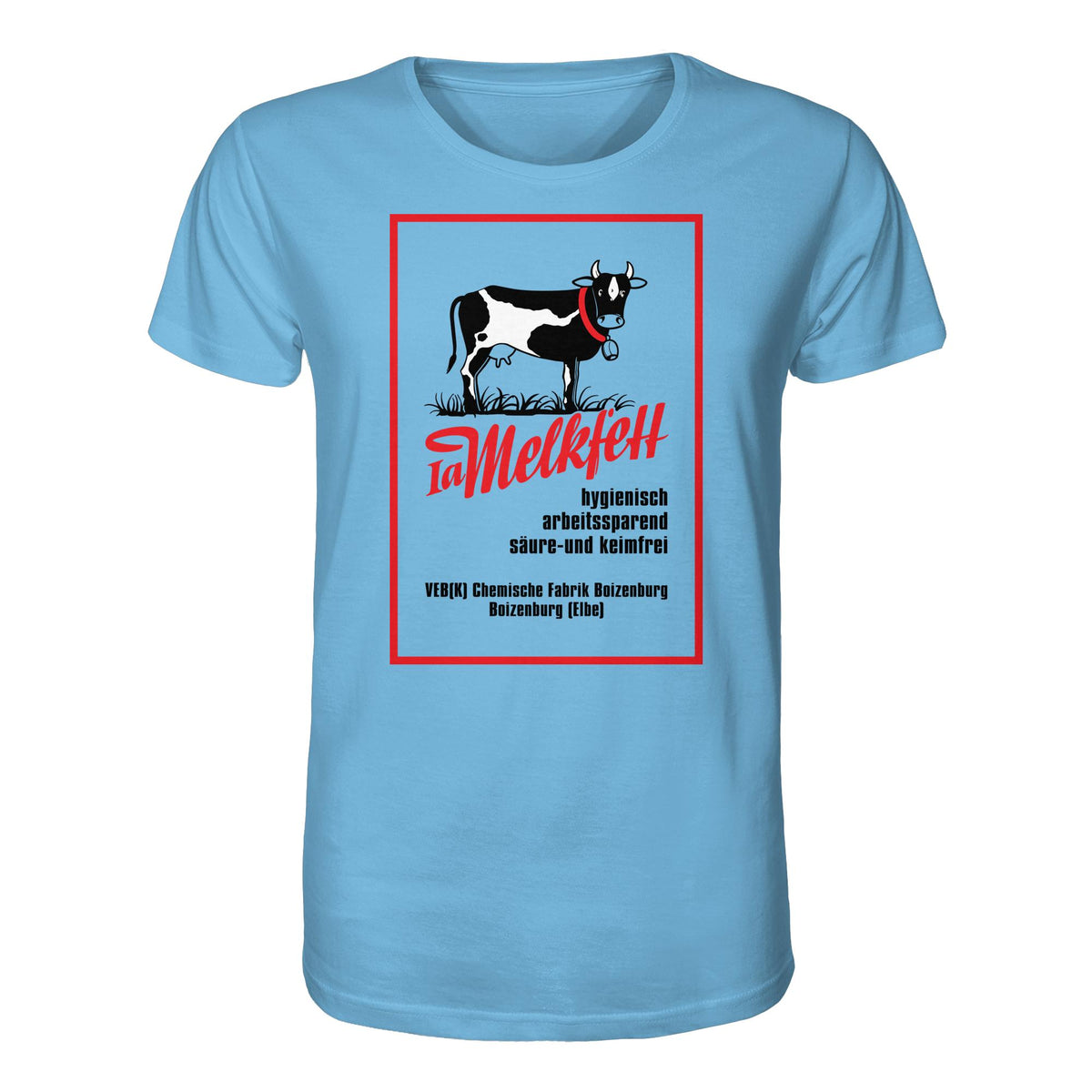 DDR Ostalgie Bio-Shirt Unisex • 1A MELKFETT - VEB BOIZENBURG