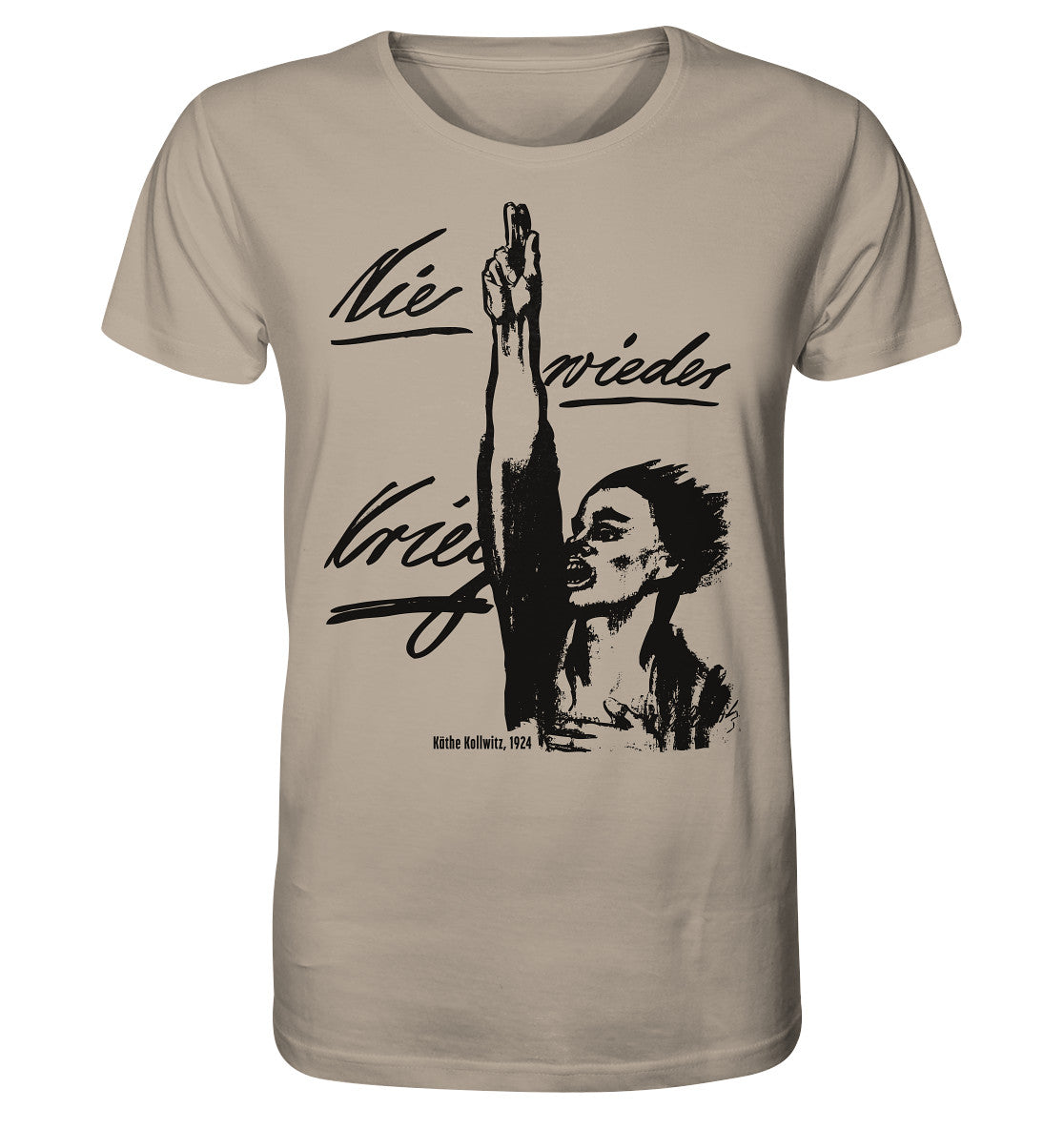 ORGANIC BIO SHIRT UNISEX • NIE WIEDER KRIEG - KÄTHE KOLLWITZ