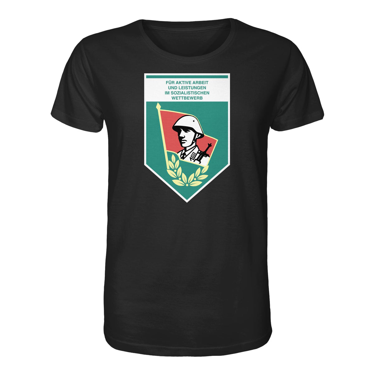 DDR Ostalgie Bio-Shirt Unisex • FÜR AKTIVE LEISTUNG UND ARBEIT (ORIGINAL WIMPEL)