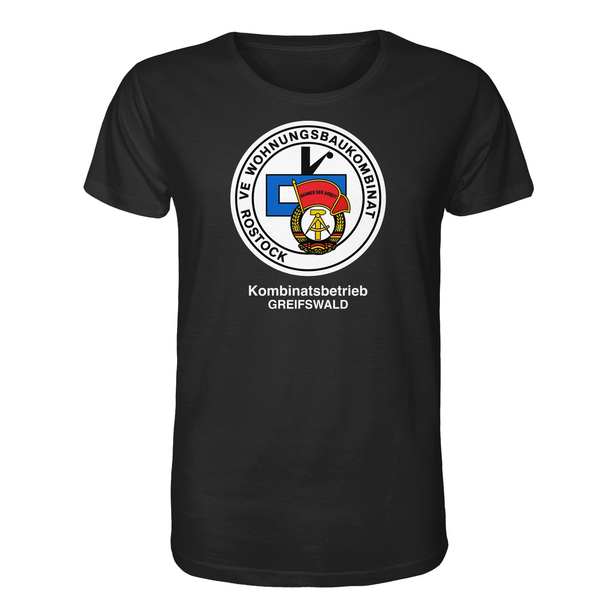 DDR Ostalgie Bio-Shirt Unisex • VE WOHNUNGSBAUKOMBINAT ROSTOCK - GREIFSWALD