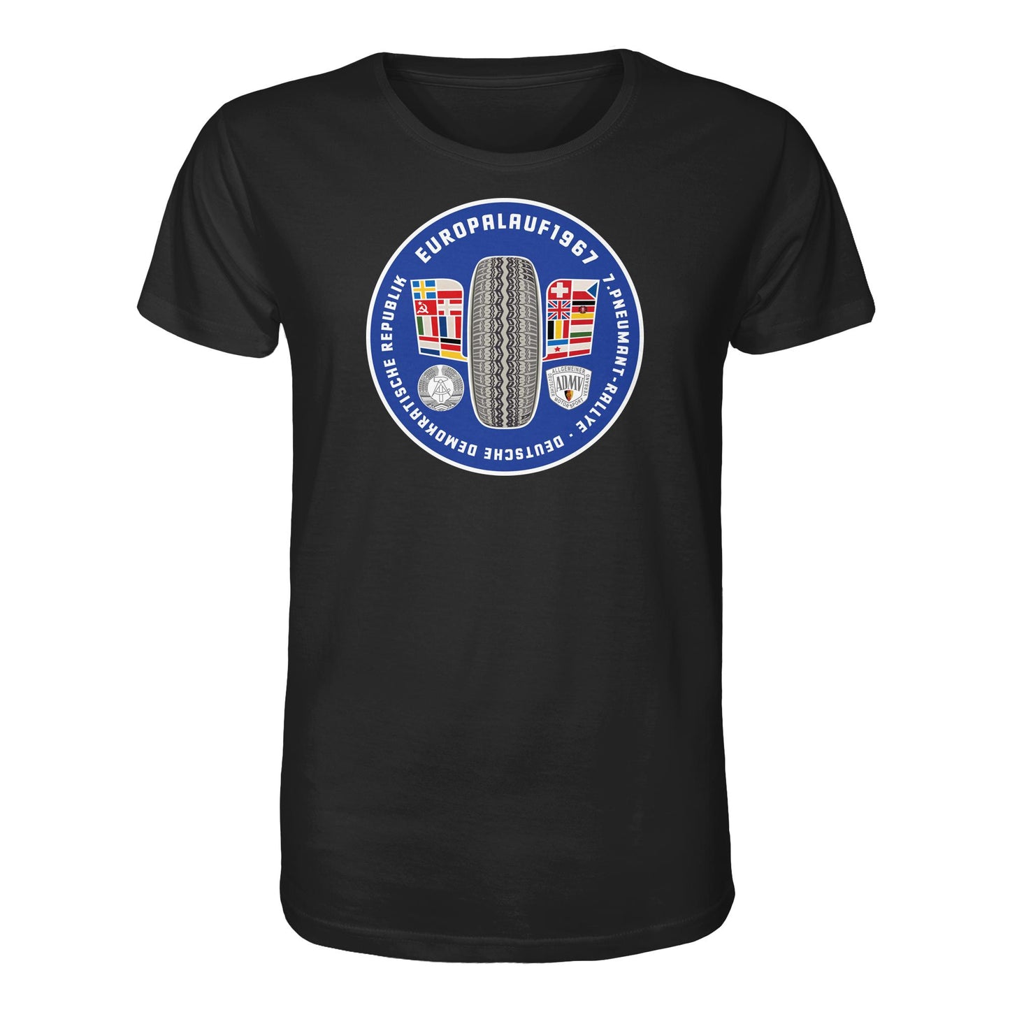 DDR Ostalgie Bio-Shirt Unisex • PNEUMANT RALLYE, EUROPALAUF 1967