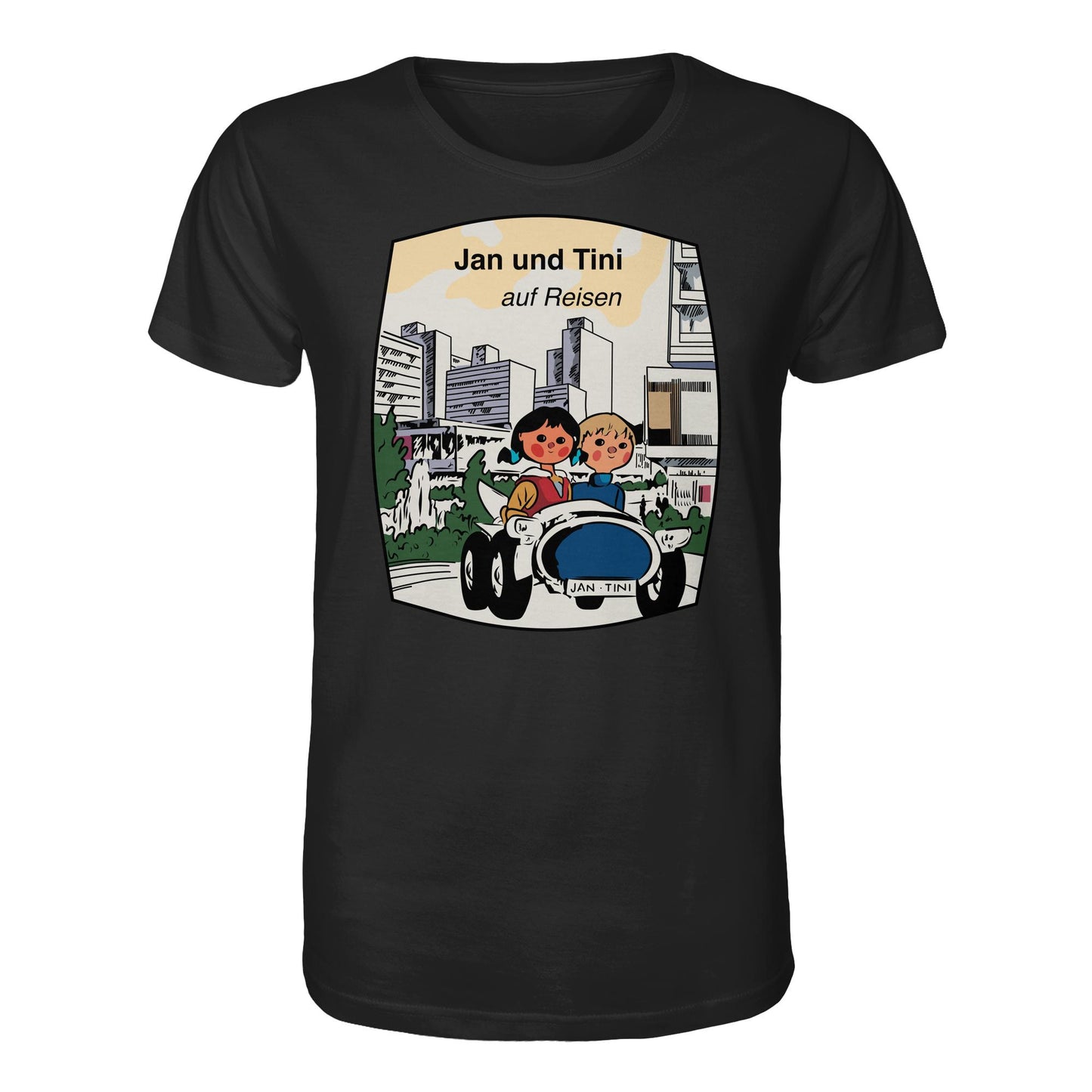 DDR Ostalgie Bio-Shirt Unisex • JAN UND TINI AUF REISEN (ORIGINAL QUARTETT)