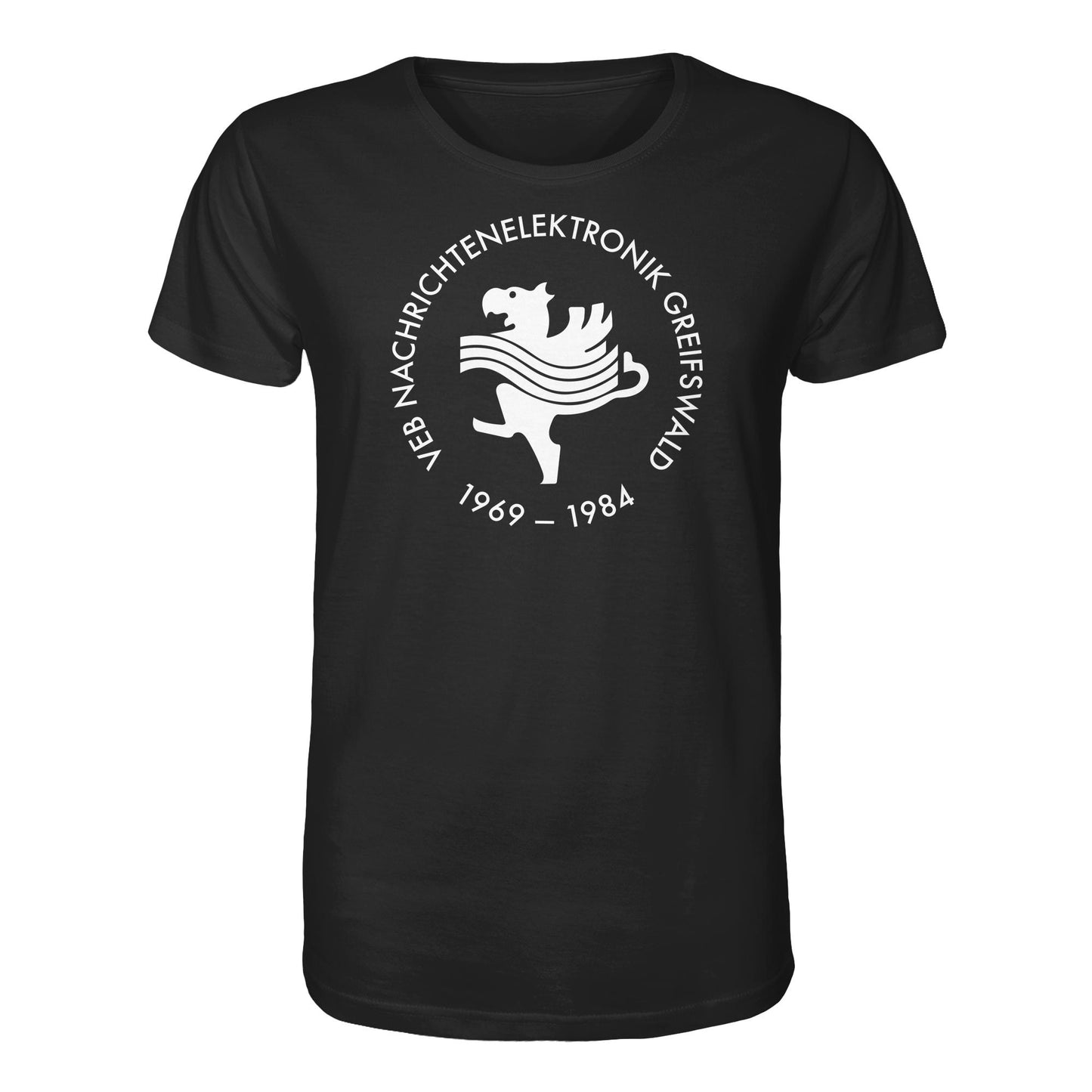 DDR Ostalgie Bio-Shirt Unisex • VEB NACHRICHTENELEKTRONIK GREIFSWALD