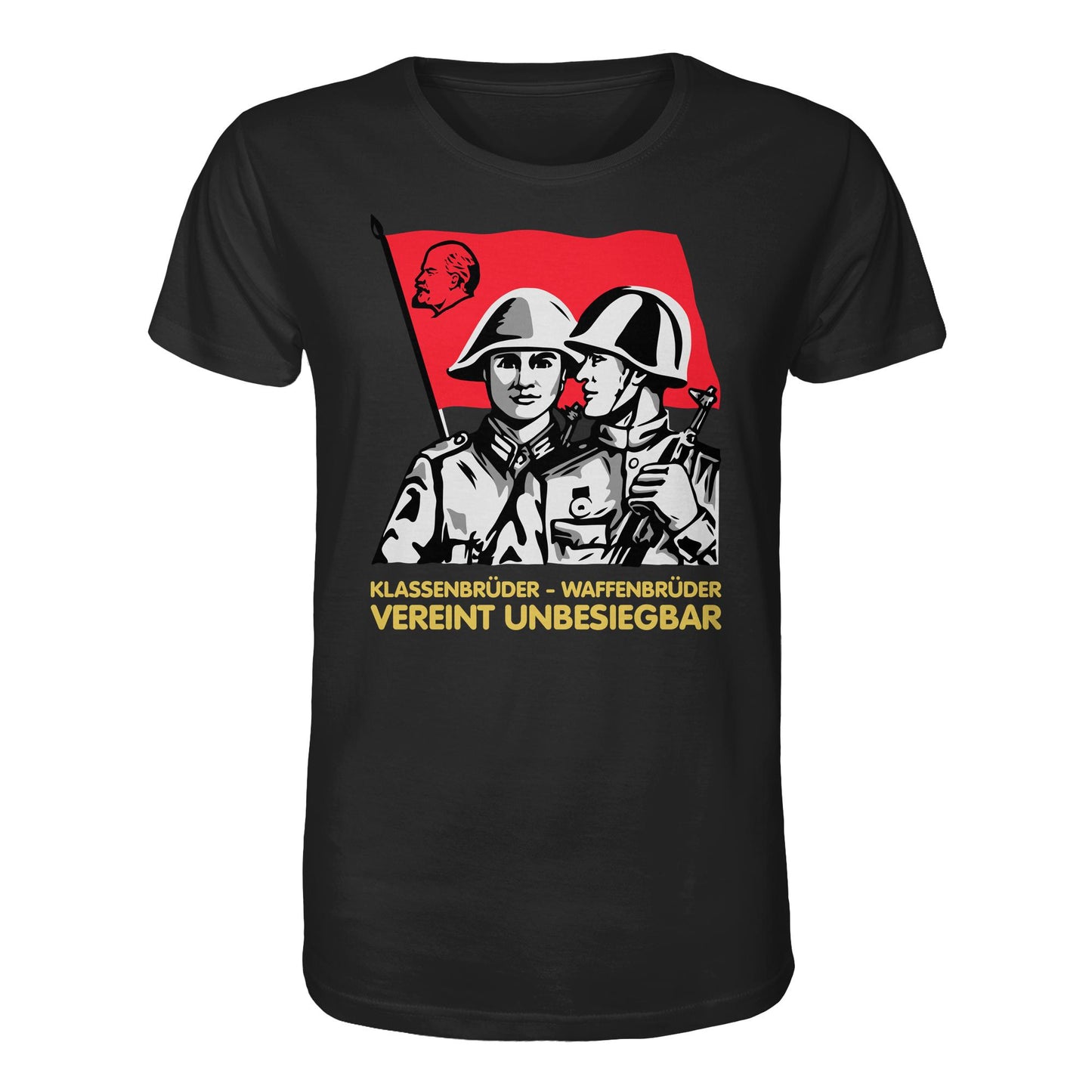 DDR Ostalgie Bio-Shirt Unisex • KLASSENBRÜDER WAFFENBRÜDER - VEREINT UNBESIEGBAR (NVA)