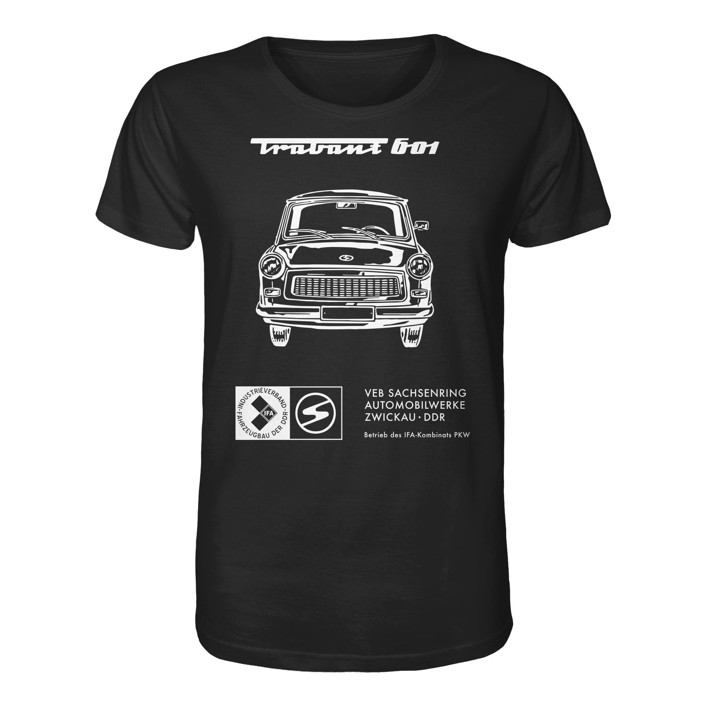 DDR Ostalgie Bio-Shirt Unisex • TRABANT 601 (ORIGINAL TITEL BETRIEBSANLEITUNG)