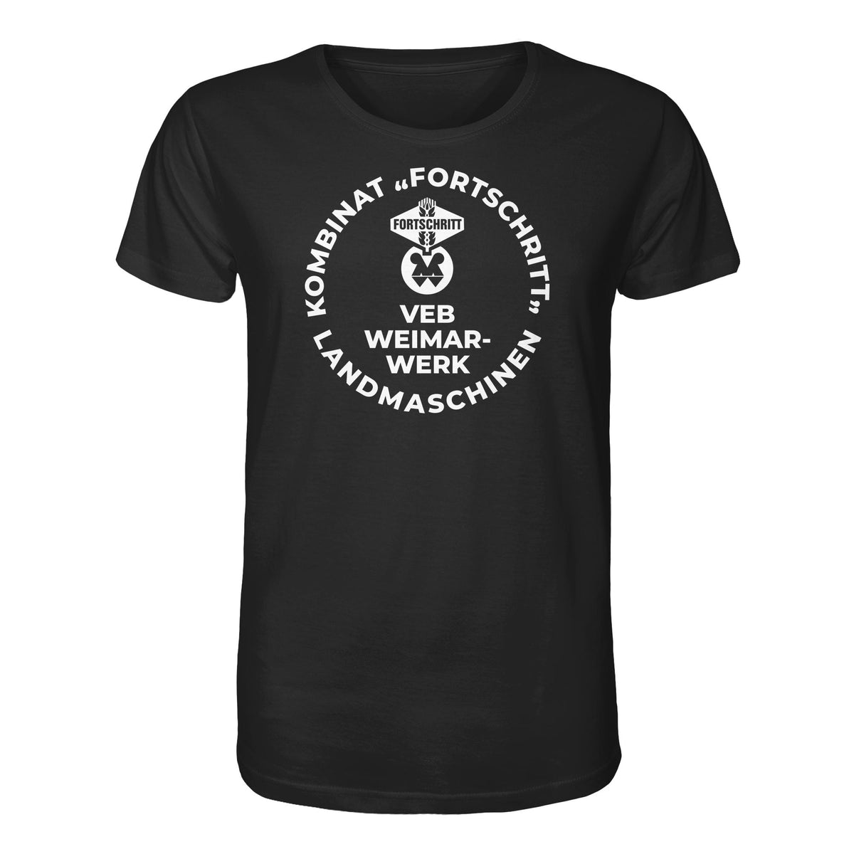 DDR Ostalgie Bio-Shirt Unisex • VEB KOMBINAT FORTSCHRITT WEIMAR LANDMASCHINEN