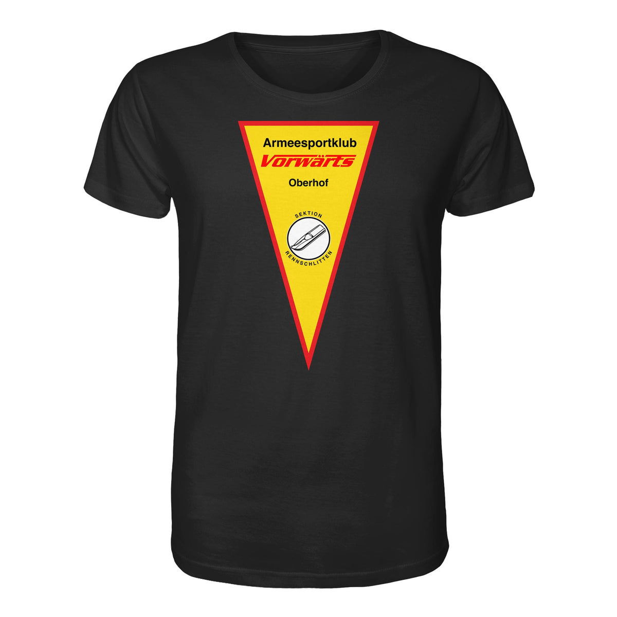 DDR Ostalgie Bio-Shirt Unisex • ARMEESPORTKLUB VORWÄRTS OBERHOF - RENNSCHLITTEN
