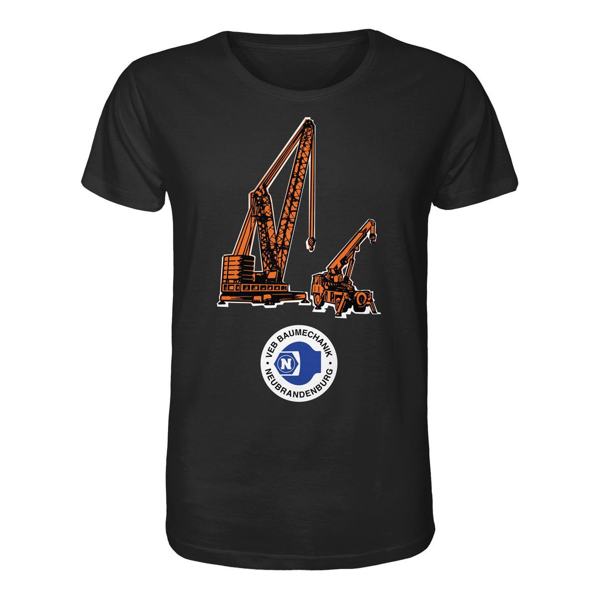DDR Ostalgie Bio-Shirt Unisex • VEB BAUMECHANIK NEUBRANDENBURG