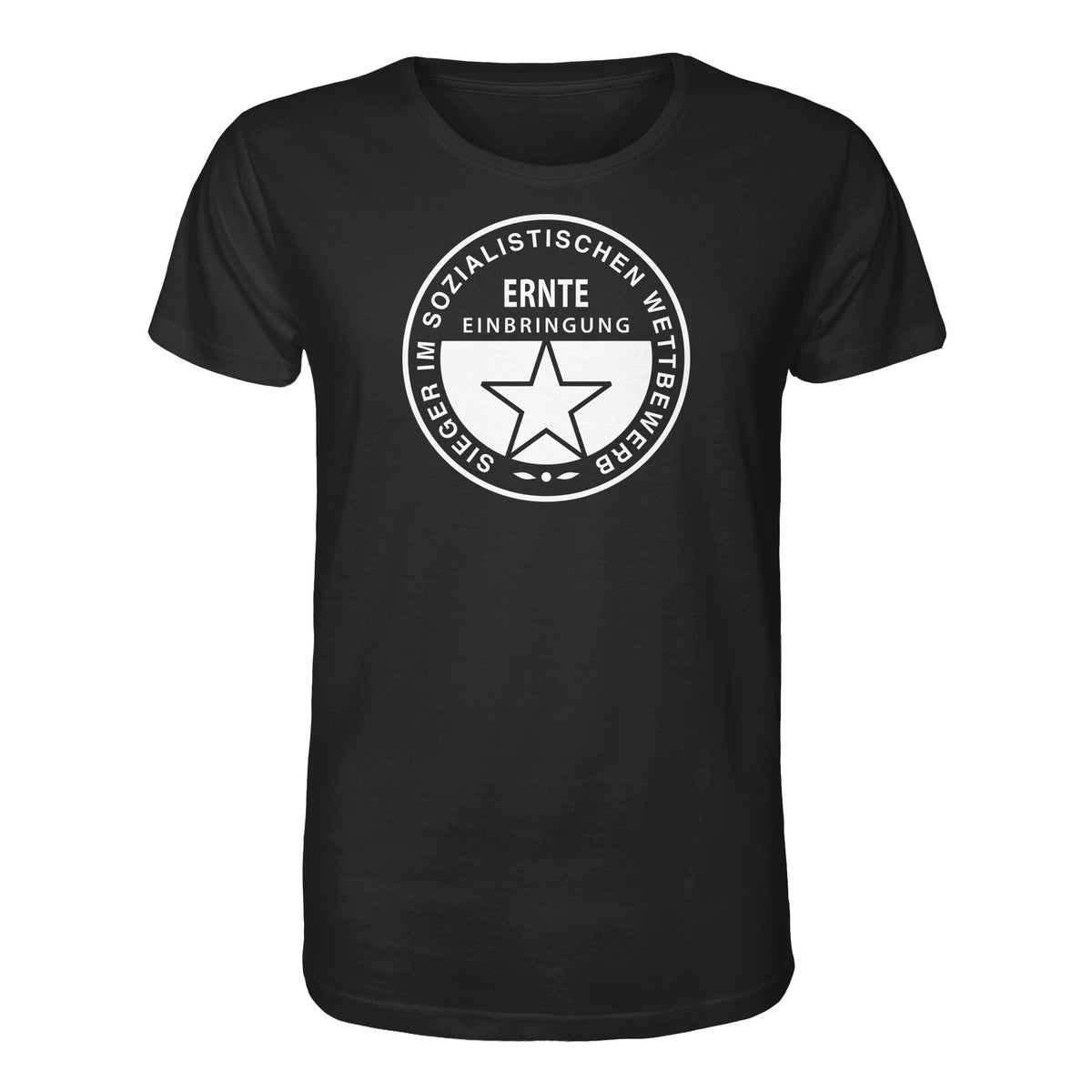 DDR Ostalgie Bio-Shirt Unisex • ERNTE-EINBRINGUNG - SIEGER (ORIGINAL-MEDAILLE)